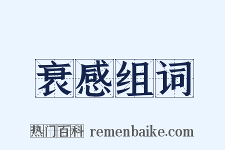 衰感组词是什么意思的图片